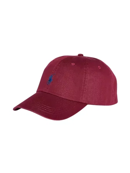 Czapka z daszkiem z czystej bawełny Polo Ralph Lauren czerwona