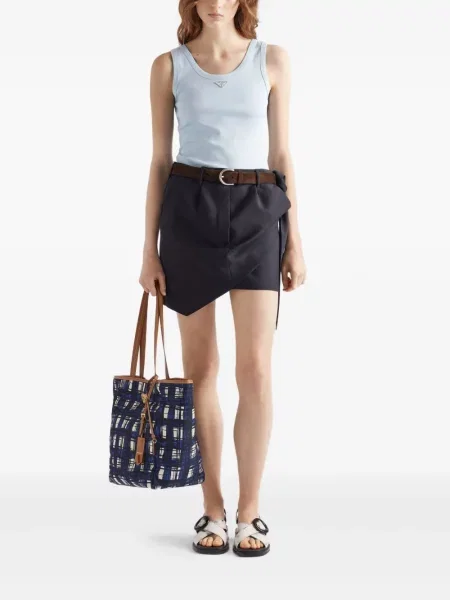 Top Prada din jerseu albastru