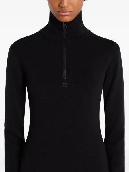 Rochie Courreges din jerseu de costum negru