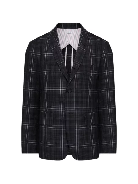 Sacou Thom Browne în carouri negru