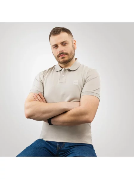 Koszulka polo Hugo Boss beżowa