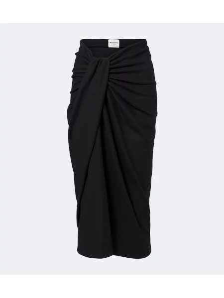 Fustă midi Marant Etoile drapată negru