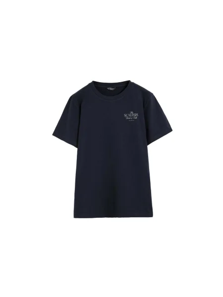 Scalpers Tricou Taste Talk bleumarin / deschis gri