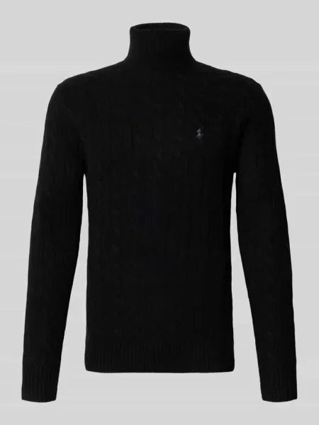 Sweter Polo Ralph Lauren z kaszmiru z wysokim kołnierzem czarny