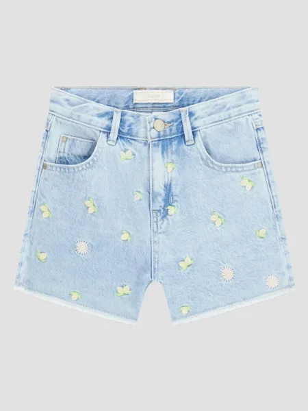 Дитячі Джинсові шорти GUESS Kids блакитний