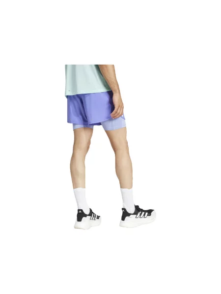 Scurt pantaloni Adidas cu dungi alergare violet