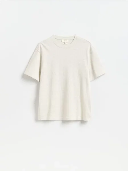 Reserved Tricou boxy bej