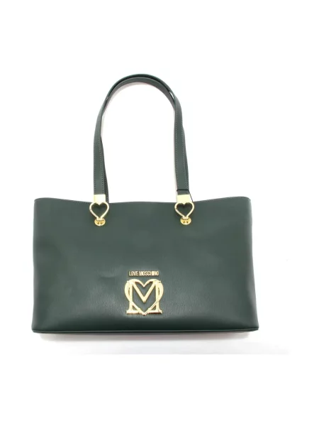 Torebka Moschino skórzana zielona