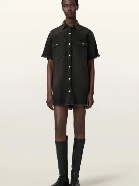 AllSaints rochie din denim FILOU maro