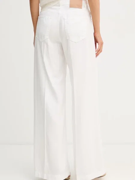 ViCOLO jeansy wide leg białe