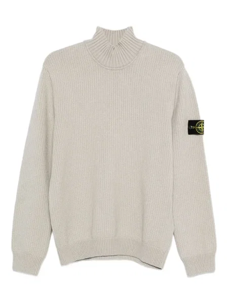 Golf golf Stone Island z kamieniami prążkowany szary