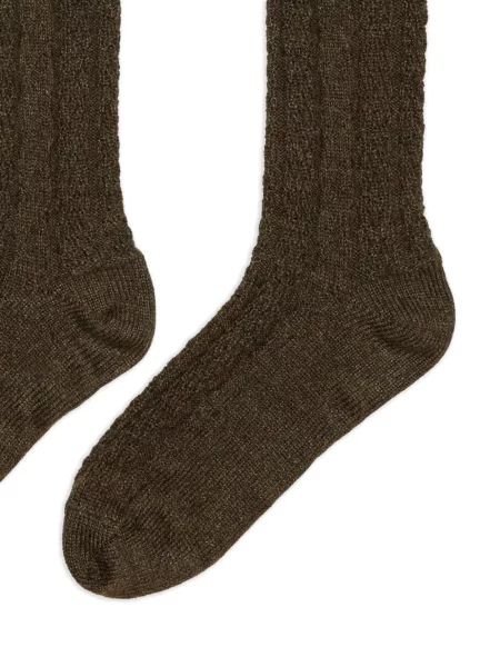 Pletene čarape Maison Margiela smeđa