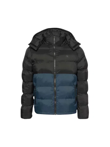 Kurtka jeansowa Calvin Klein z kapturem czarna