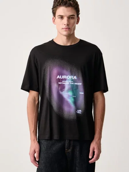 HUGO Blue tricou pentru bărbați din Norostee negru