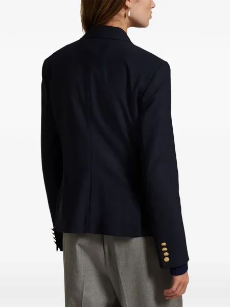 Tricou polo Polo Ralph Lauren cu dungi cu două rânduri de nasturi cu aplicații negru