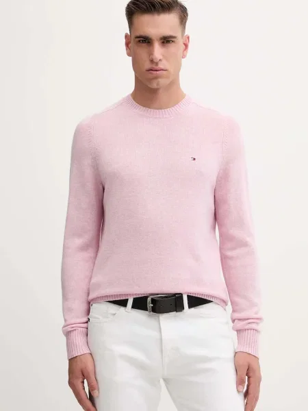 Tommy Hilfiger pulover volnen roza