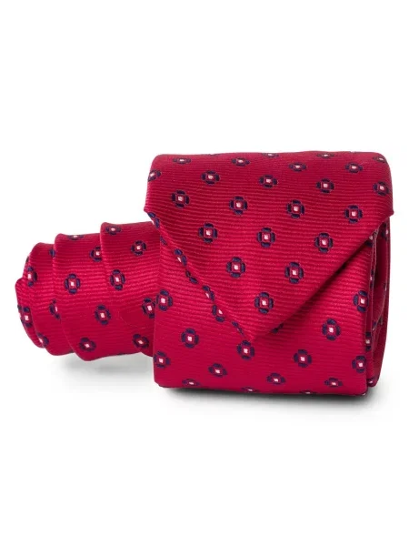 Finshley & Harding Krawat Mężczyźni Jedwab wzorzysty ONE SIZE czerwony