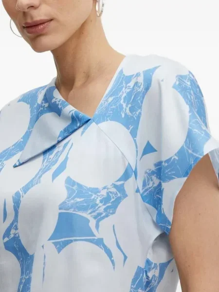 Kratak bluza Tiger Of Sweden s printom s apstraktnim uzorkom plava