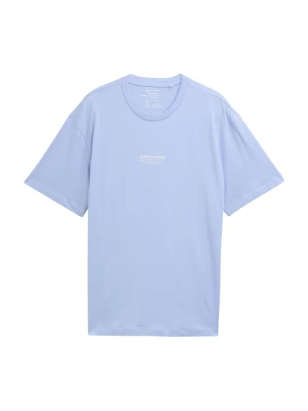 TOM TAILOR DENIM Tricou albastru deschis alb