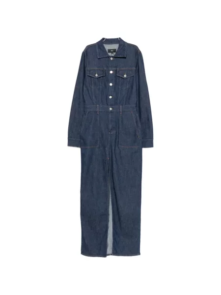 Rochie din denim 7 For All Mankind albastru