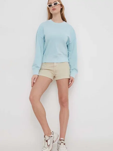 Короткие джинсовые шорты Pepe Jeans бежевые