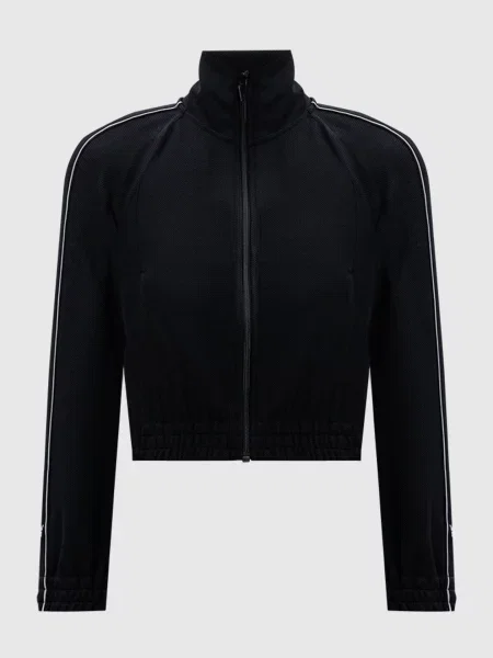 Укорочена спортивна куртка з контрастною тасьмою Alexander Wang чорна