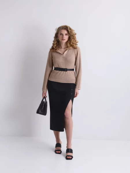 Спідниця міді TrikoBakh бавовна/поліестер чорний