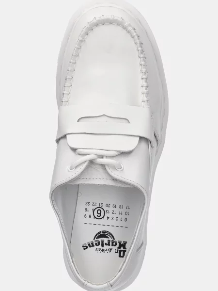 Кожаные мокасины Mm6 Maison Margiela на платформе белые