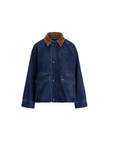 Kurtka jeansowa z z patkami Polo Ralph Lauren niebieska