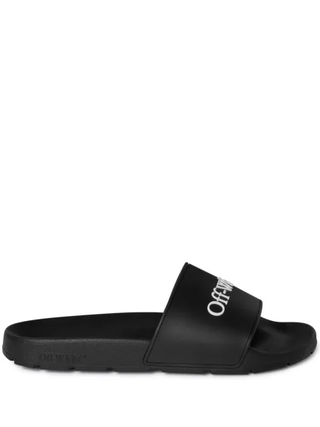 Papuci Off-white cu imagine alb