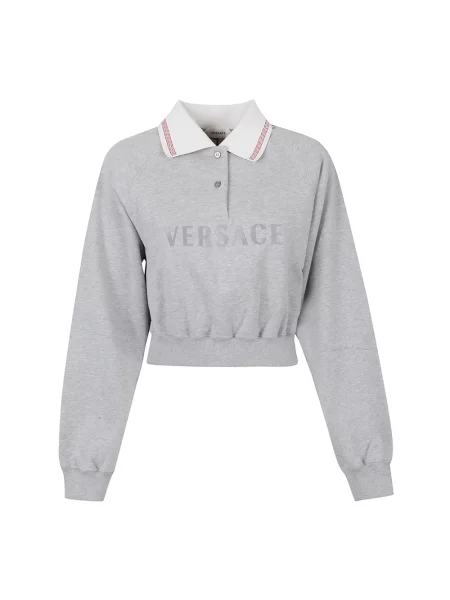 Dzianinowa bluza Versace szara