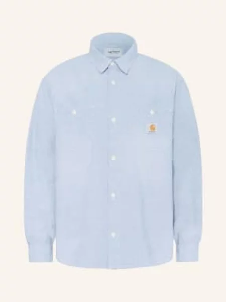 Carhartt Wip Džínová Košile Painter Comfort Fit tmavě modrá bílá