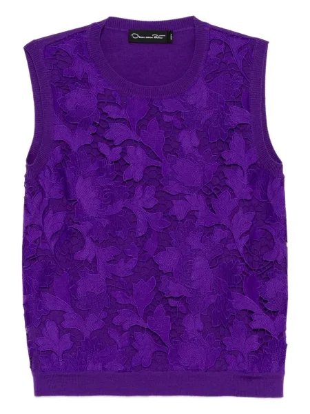 Vestă Oscar De La Renta tricotate violet