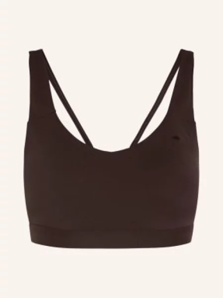 Adidas Sportovní Podprsenka All Me Essentials tmavě hnědá
