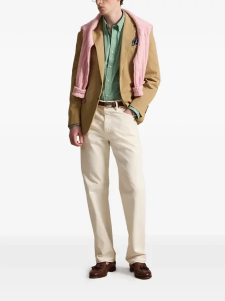Șosete Polo Ralph Lauren cu broderie în carouri de flanelă verde