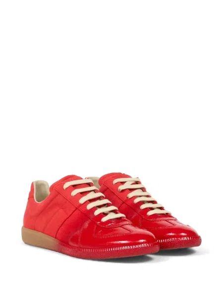 Sneakerși Maison Margiela din piele roșu