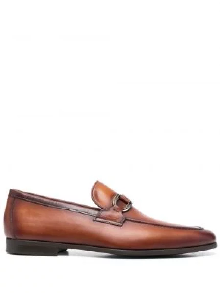 Pantofi loafer Magnanni cu bretele maro