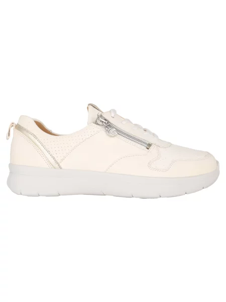 Sneakersy Ganter sznurowane skórzane białe