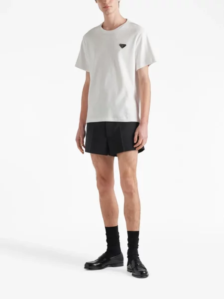 Koszulka Prada Crew Neck. biała | Shopsy