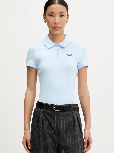 Tricou polo Tommy Jeans albastru