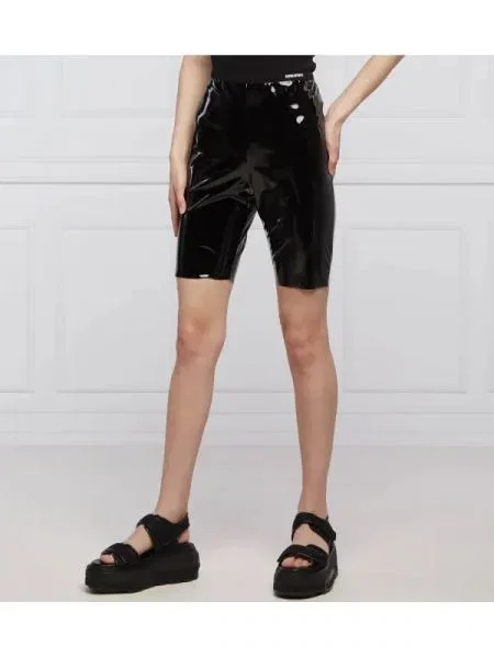 Red Valentino pantaloni scurți biker negru