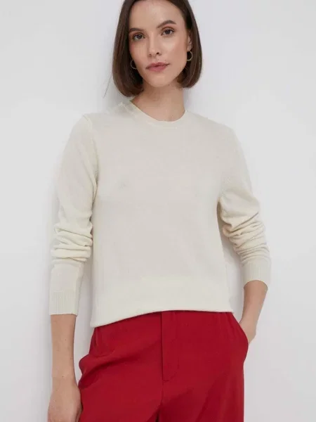 United Colors of Benetton pulover de lana femei light bej