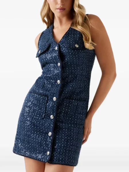 Rochie Guess cu paiete albastru