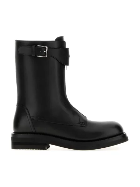 Botki Alexander Mcqueen skórzane czarne