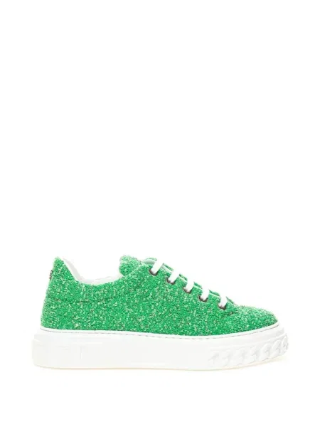 Sneakerși Casadei cu paiete chunky verde