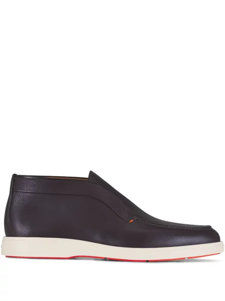 Botine Santoni din piele slip-on maro