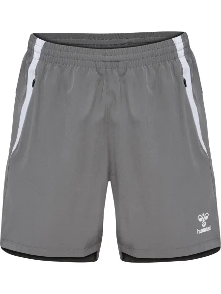 Hummel Pantaloni sport LEAD gri grafit / negru alb