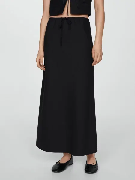 MANGO Спідниця максі чорний
