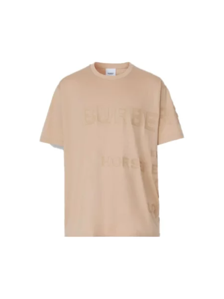 Koszulka Burberry z nadrukiem beżowa