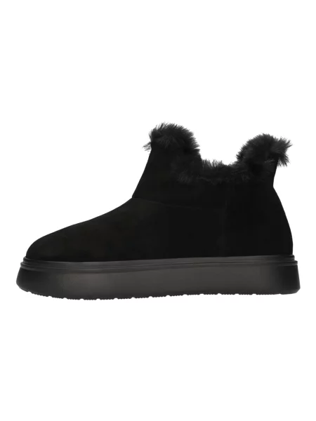 Buty do kostki Emanuélle Vee ze sztucznego futra czarne